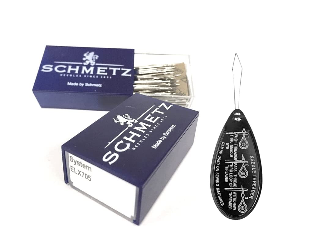 Overlock/Serger ELx705 Coverstitch Sewing Machine Needles, Box of 100, Size 80/12, Includes Large Needle Threader