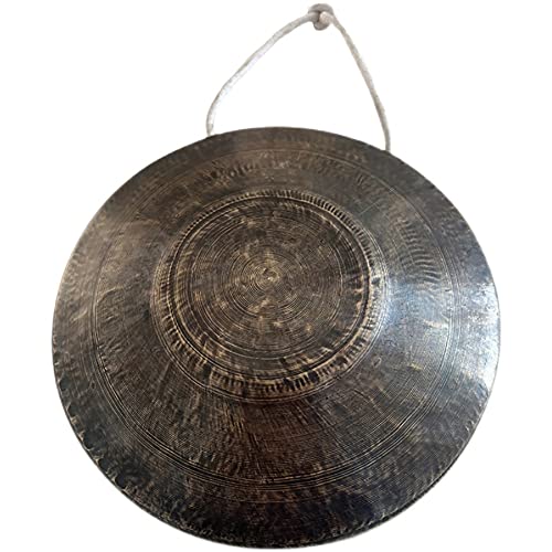 NYTFHMS Authentic Gong, for Sound Healing, Home Or Office, Authentic Hand Selected Gong, Beautiful Wash Quality, Calming Sound, Traditional Style,14inch