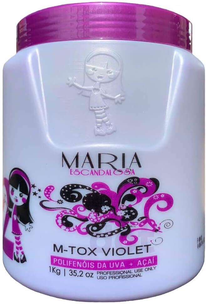 Maria Escandalosa | M-tox Violet Hair Treatment | Deeply Moisturizes & Repairs and Nourishes the Hair | 1000 gr / 35.2 oz.