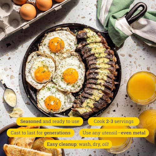 Image of Lodge Round Seasoned Cast Iron Griddle 10.5 Inches - Round-Shaped, Pre-Seasoned Iron Griddle Pan - Non-Toxic, PFAS-Free Cookware - Compatible with Stovetop, Oven, Grill, or Campfire (Pack of 3)