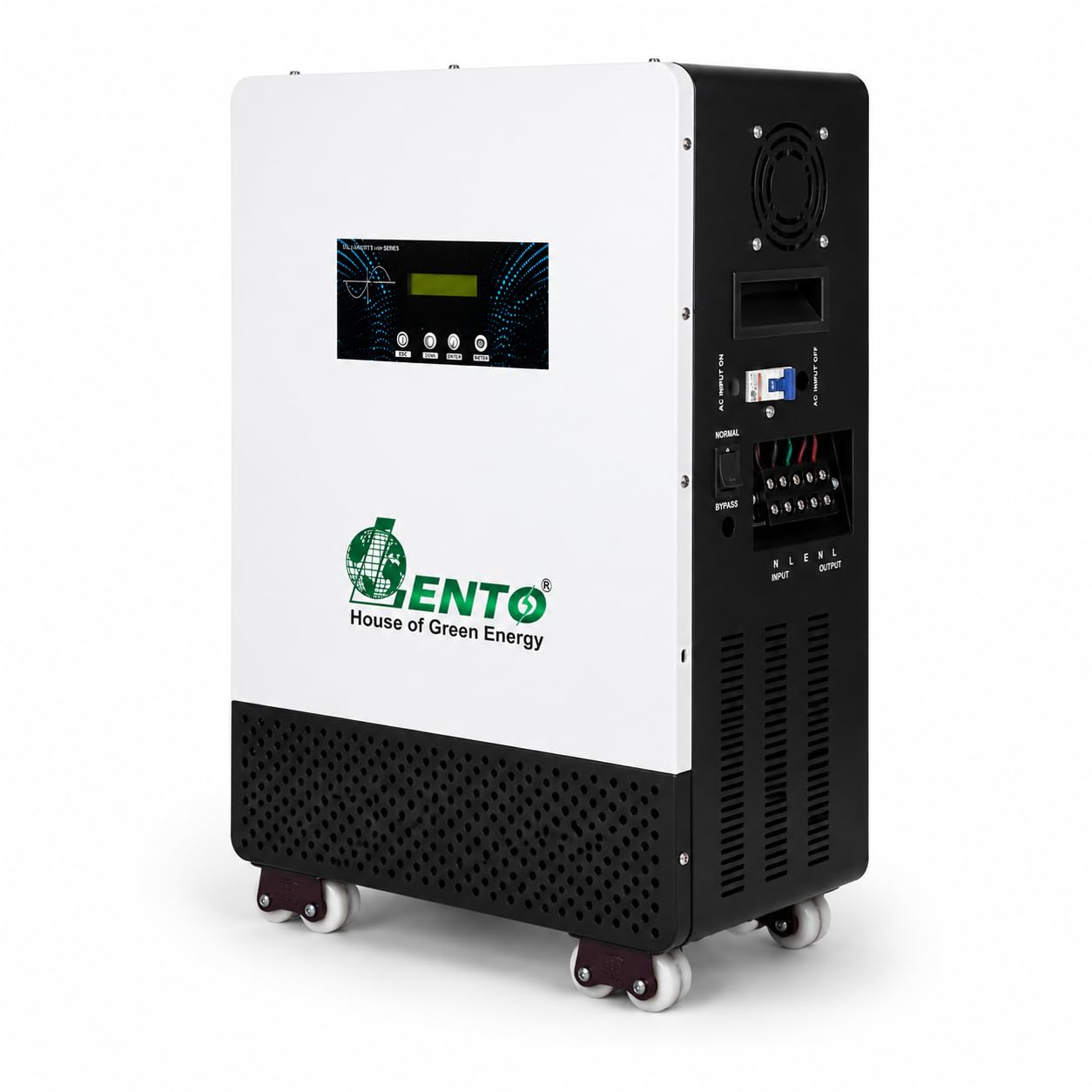 Lento Solar Hybrid Inverter with Inbuilt Lithium (LiFePO4) Battery | Pure Sine Wave UPS | PWM Solar Controller | Wall Mount | Home & Office Power Backup | 25.6V | (Li-ion Sol 2500VA)-image-2