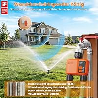 XinFuture Bewässerungscomputer WLAN 2 Ausgänge mit 300 Meter RF, Starke Wanddurchdringung, Smarte Bewässerungsuhr mit APP & Alexa Sprache, Automatische Bewässerungssystem Regenverzögerung für Garten – Ansicht 6
