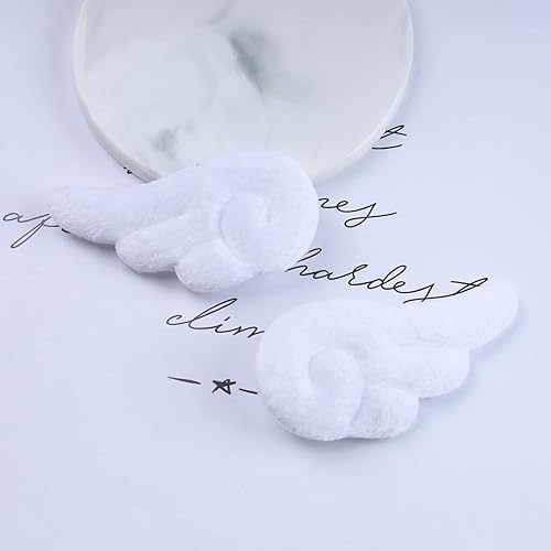 Miniatura 6 de Pinzas para el pelo vintage con alas de ángel de felpa rosa, pasadores de pelo de ala de ángel de dibujos animados franceses, pinzas de pelo