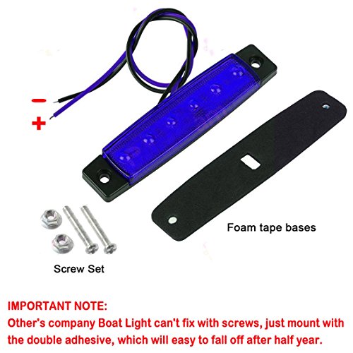 image for Shangyuan Interior Marine Strip Lights, 6 Led Utility Strips, White Le
