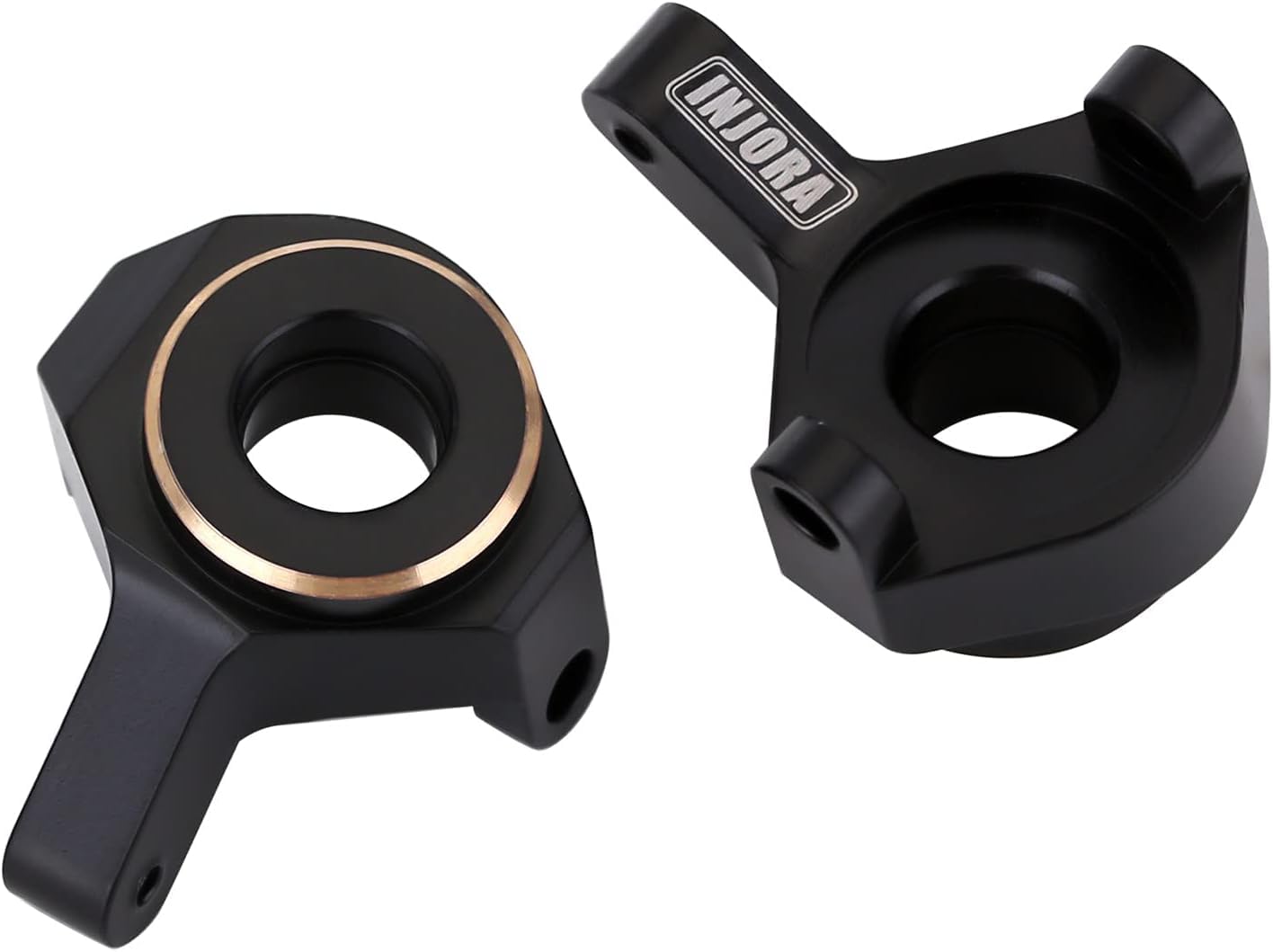 INJORA Cache différentiel, fusée de Direction et kit d'extension Hexagonal en Laiton pour Axial SCX24 AXI90081 Upgrades Parts 1/24 RC Crawler Voiture Accessories,Noir