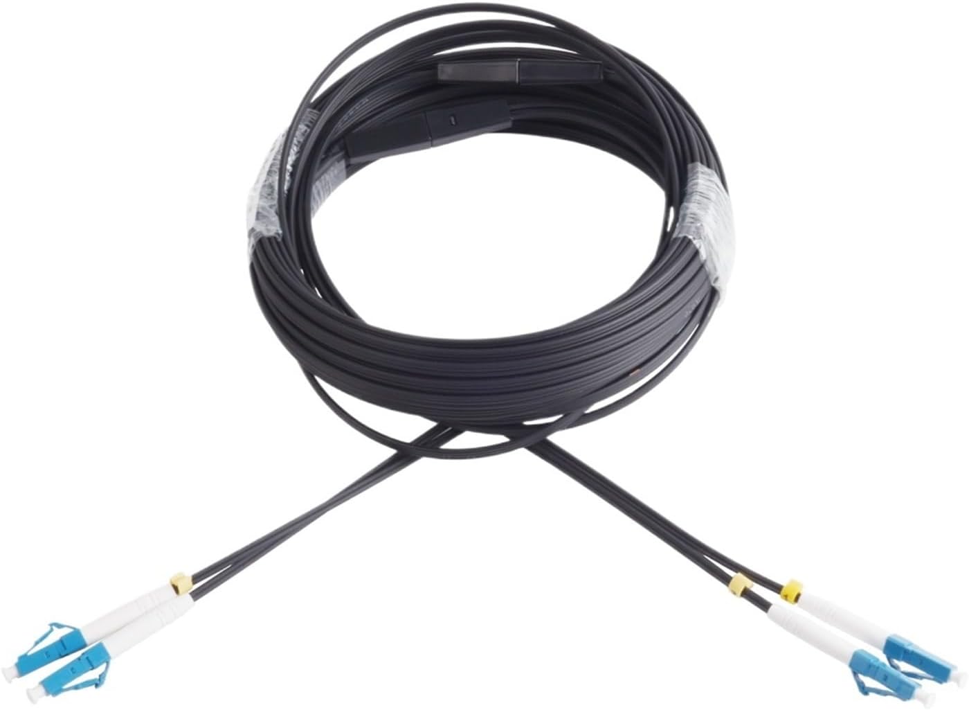 UPC 2 LC to 2 LC Fiber Optic Wire Single-Mode 2-core Outdoor Extension Optical Cable Convert Patch Cord 10M/20M/30M/50M/80M/100M(Size:10M)
