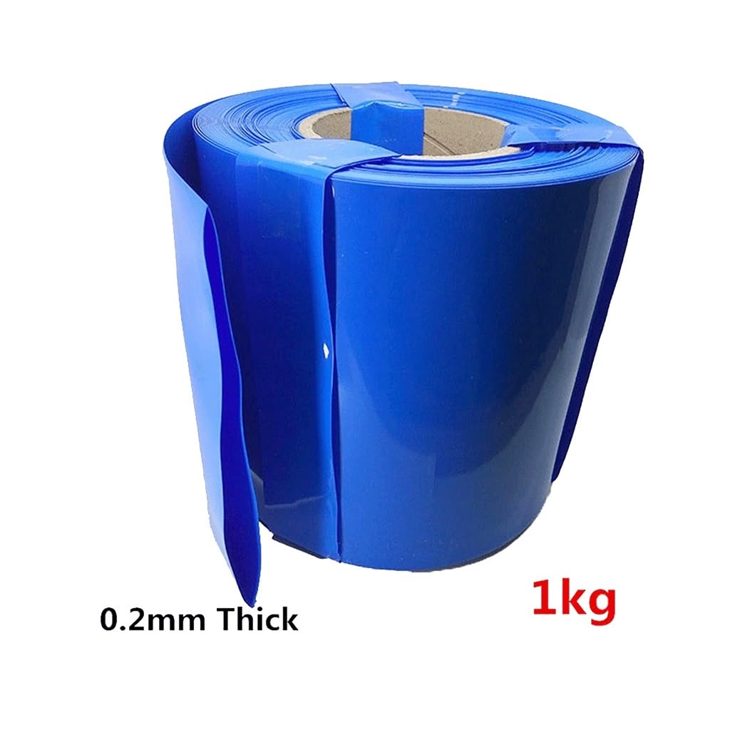 Rurki termokurczliwe z PVC, Izolowana rura termokurczliwa z PVC 0,2 mm, niebieska, 120-300(260mm)