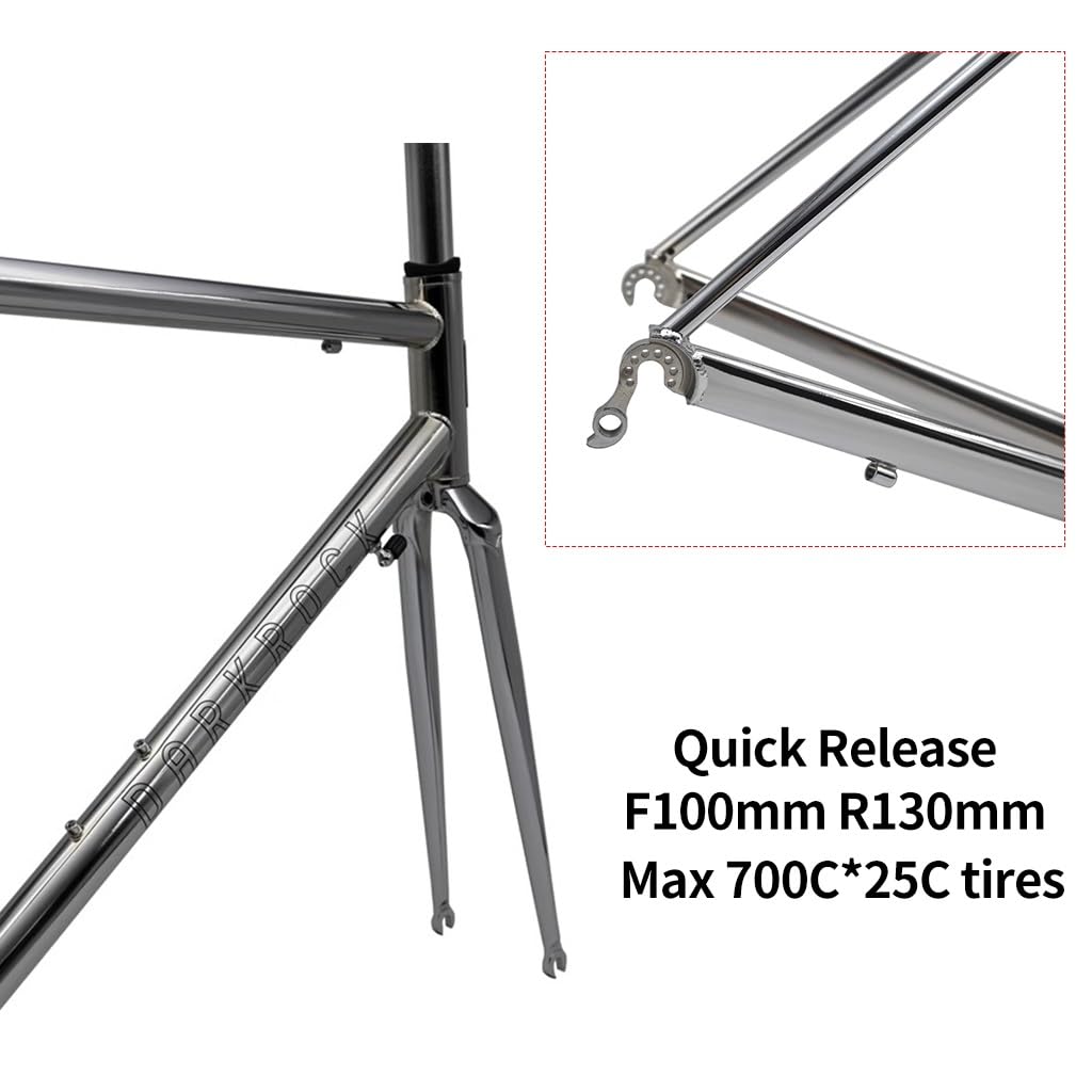 47 50 53cm Cr-Mo rama stalowa 700C rower szosowy zestaw ramek Quick Release 100/130mm C-Brake BSA BB68mm (50cm)