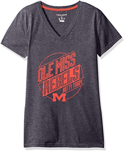 NCAA Mississippi Old Miss Rebels Women's Poly+ V-Neck T-Shirt