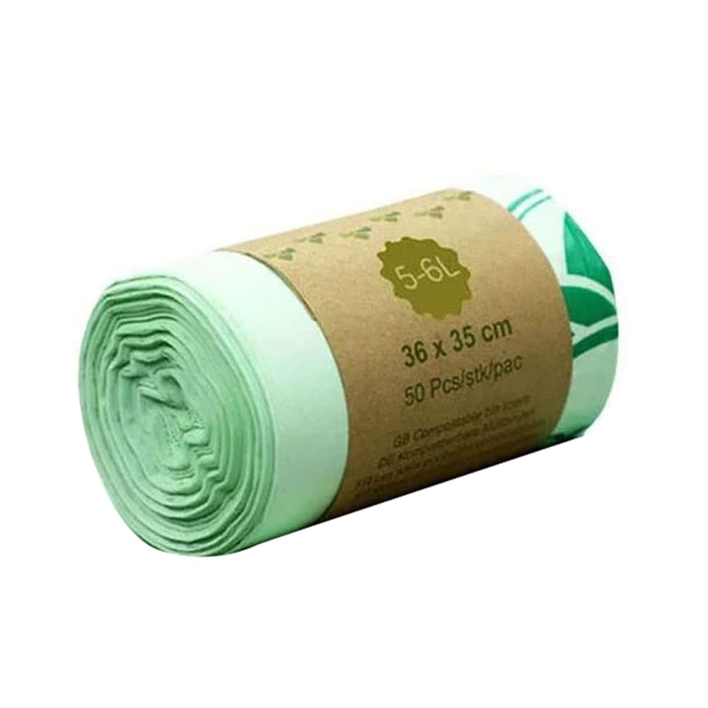Wisyurt D Compostable Kitchen Foo Waste Bag 10L Biodegradable Trash Bags Corn Starch Garbage, Kitchen Scraps Bag