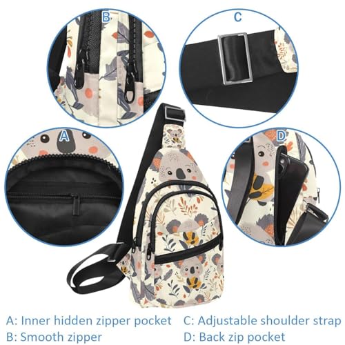 Mochila cruzada de koala cómoda que no rebota al correr 2