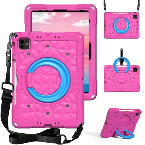 Étui iPad Pro 11 2022 antichoc évitez les écrans brisés grâce au silicone rose