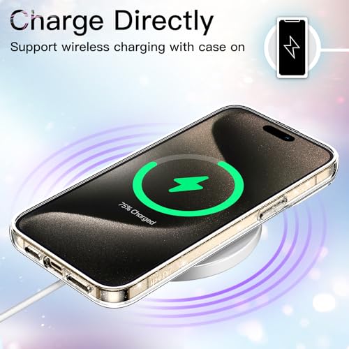 Image of JETech Glitter Case for iPhone 15 Pro Max, Clear