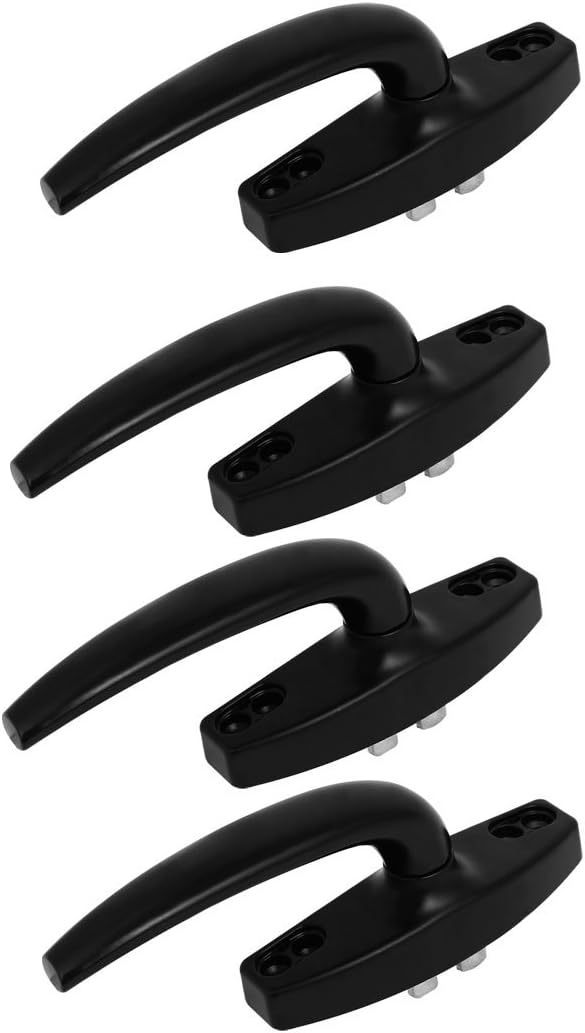 Casement Window Aluminum Alloy Keyless Locking Lever Handles Grips Black 4pcs (83aac40251fc0b8b5f0e10d899a8a9e0)