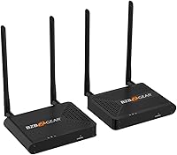 Vista 1 de BZBGEAR 4K 60Hz UHD HDMI 2.0 Receptor/Trasmitter Extensor Kit de hasta 164 pies BG-AIR4KAST