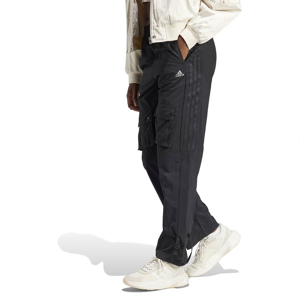 adidas Cargohose aus Leinen verstellbar Damen – Noir/Black