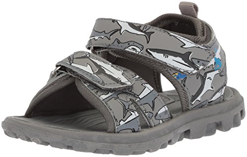 Joules Baby-Boy's JNRROCK Sandal, Grey Shark Dive, 3 Medium US Infant