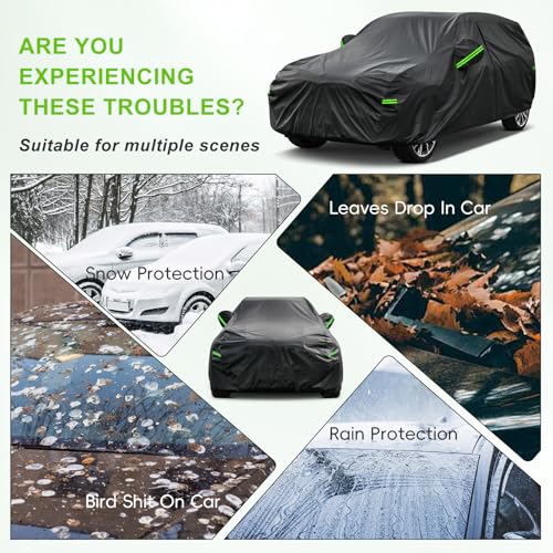Image of Kaugung 7 Layers Car Cover Custom Fit Chevy Cruze from 2009 to 2025, Waterproof All Weather Resistant Outdoor Indoor Sun Rain Dust Snow Protection.(USA Warehouse,Within 3-7 Days) silverBlack