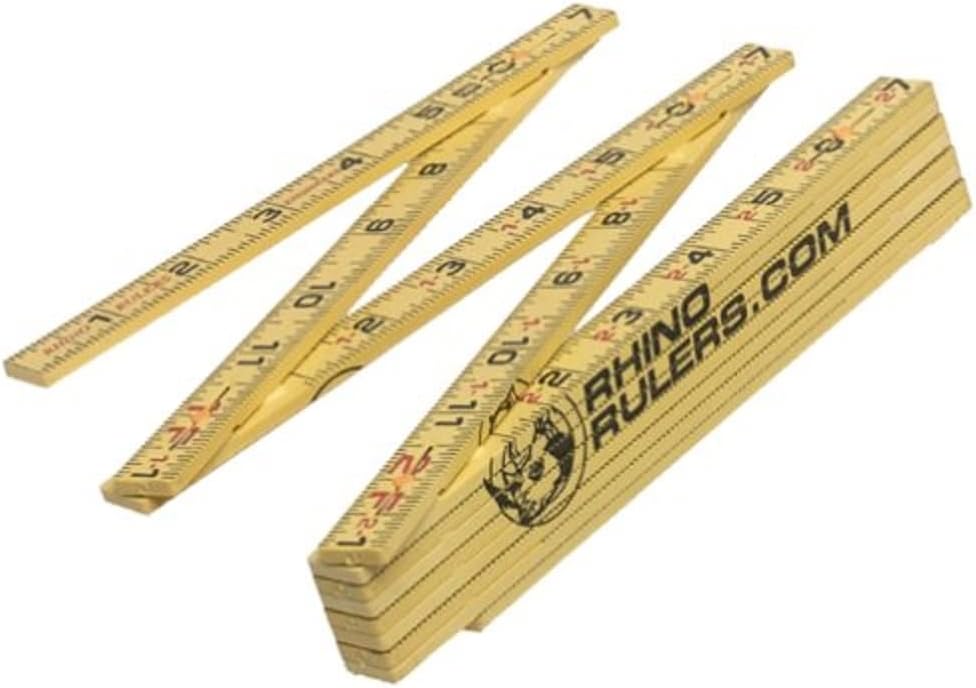 ChrisNik 355125 6' Rhino Folding Ruler 10ths & Inches