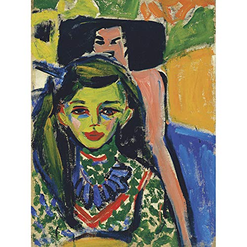 Fine Art PrintsErnst Ludwig Kirchner Franzi Vor Geschnitztem Stuhl Canvas Premium Wall Decor Poster Mural
