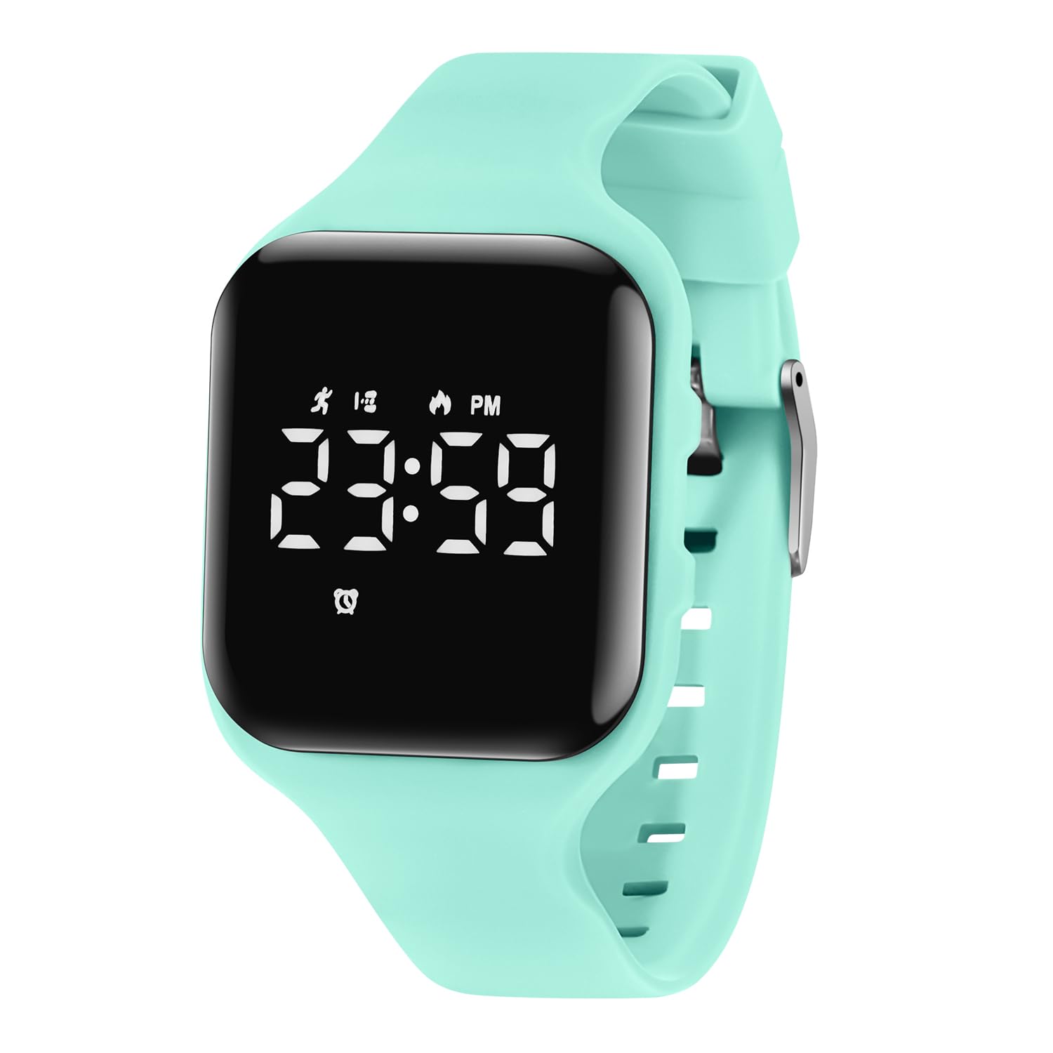 Kids Watches for Girls Boys Digital Sport Watch with Step Counter Pedometer Vibration Alarm Clock, No App Waterproof Fitness Tracker Kids Watch Boys Girls Teens Students Ages 5-16 012-E-LightGreen