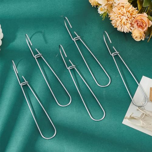 Image of PLIGREAT 18 Pcs Sewing Pattern Hanging Hooks Metal Hangers for Tailors Garment Factory Clothing Industry Organizing Sewing Patterns Design Drawing Paper Storage Small Size Tailor Pattern Hooks