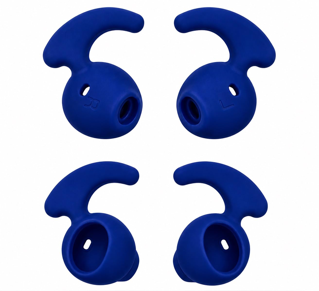 replacement silicon ear bud eartips covers 2-pairs soft washable earpads ear cushiom for samsung galaxy note 5te 7/s7/s6/s6 edge level u eo-bg920 bluetooth neckband (blue)