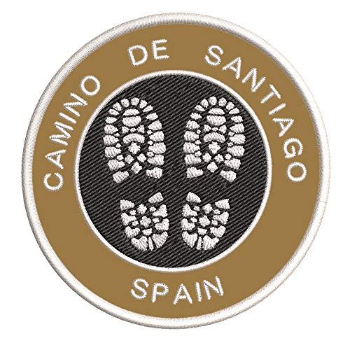Camino de Santiago, Spain Hiking Boot Embroidered Premium Patch DIY Iron-on or Sew-on Decorative Badge Emblem Vacation Souvenir Travel Gear Clothes Appliques