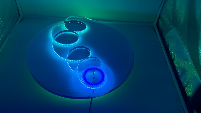 Image of RGBW COB LED Strip Light Kit,16.5ft Color Changing Multicolor Neutral White, Cuttable Adhesive Lights Strip ETL Listed for Bedroom Party Decoration with Remote & APP Control (AC /DC Adapter Included)