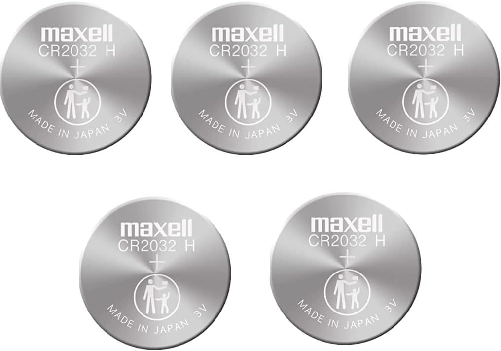 Maxell CR2032 lithium batteries -pack of 5