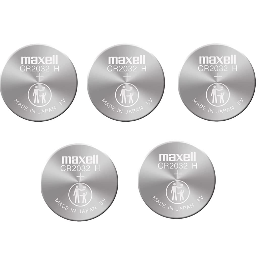 Maxell Micro Lithium Cell CR2032 pack of 5 Batteries