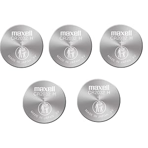Maxell Micro Lithium Cell CR2032 pack of 5 Batteries