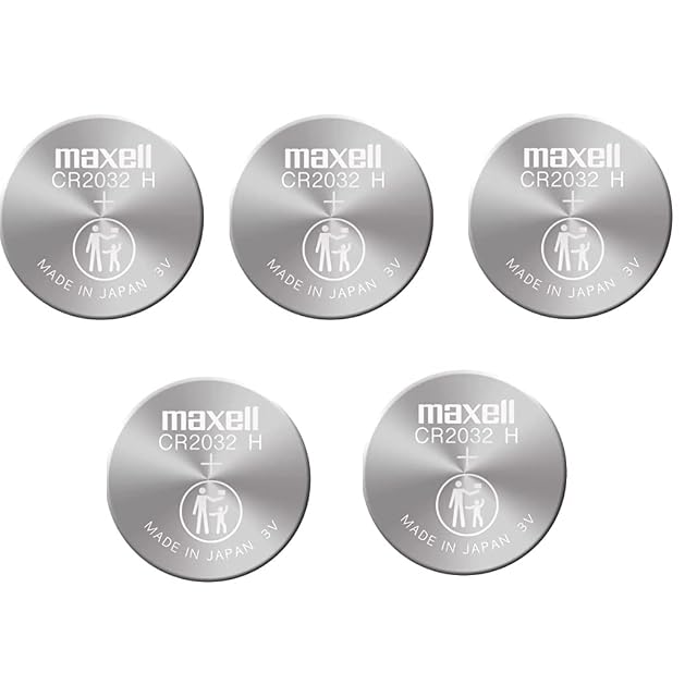 Maxell Micro Lithium Cell CR2032 pack of 5 Batteries