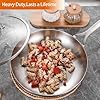 DELARLO 10inch Tri-Ply Stainless Steel Pan with lid, Induction Stainless Steel Frying Pan With Lid, Oven Safe Skillet 10in, Heat quickly and evenly, Durable Stainless Steel Cookware #4