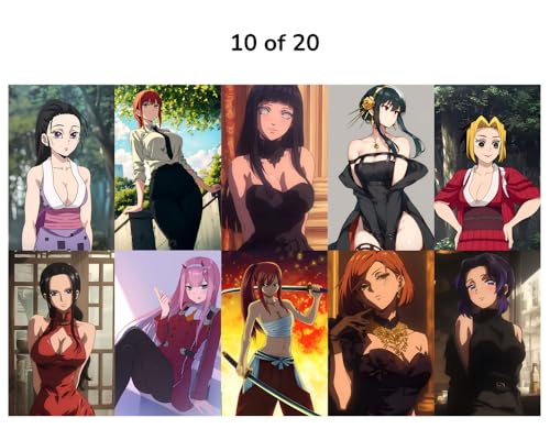 Image of Posters Inc Pack Of 20 Anime Waifu Posters,Wall Decoration Items For Living Room, Cute Wall Posters For Home Decoration items, Gifts For Men And Best Friend, 8x12 Inches Size, 300 GSM Paper