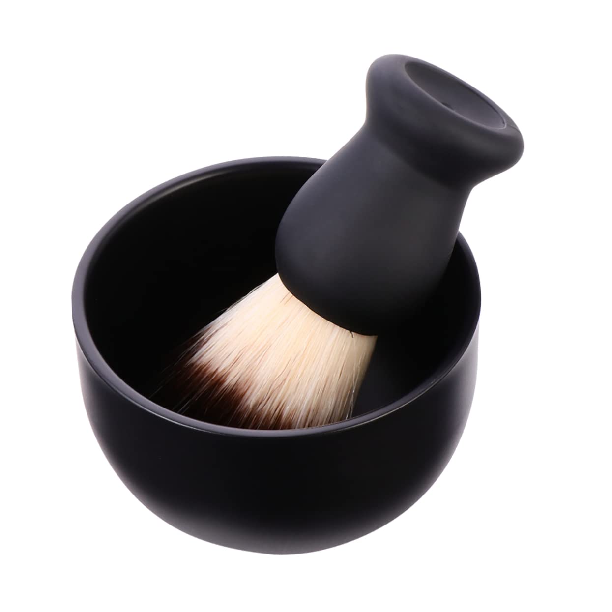 Ipetboom Shaving Bowl Brush Set Men's Beard Care Kit Shaving Mug Brush Ideal for Travel Grooming Tools