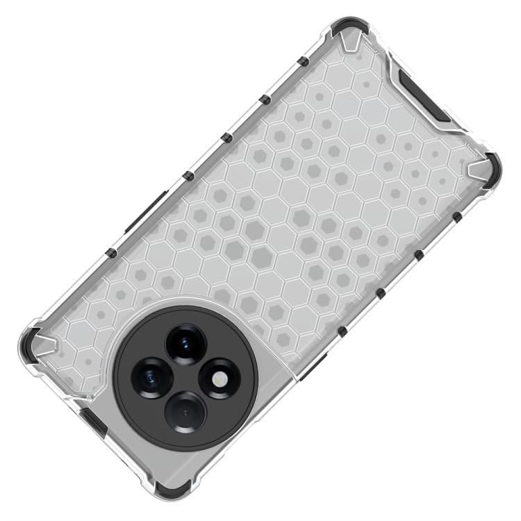 Image of Lustree TPU Honey Comb Armor Shock Proof Back Cover for for Oneplus 11R 5G (Transparent)