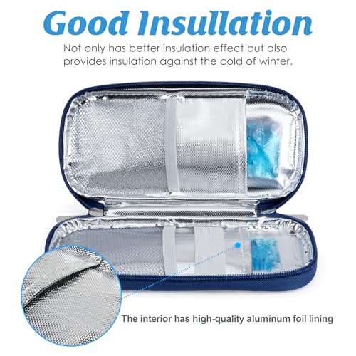 Image of YOUSHARES Insulin Cooler Travel Case, Diabetic Travel Case TSA Approved with 2 Ice Packs for GLP-1, for Ozempic, for Insulin Pens and Insulin Vials for Daily & Travel