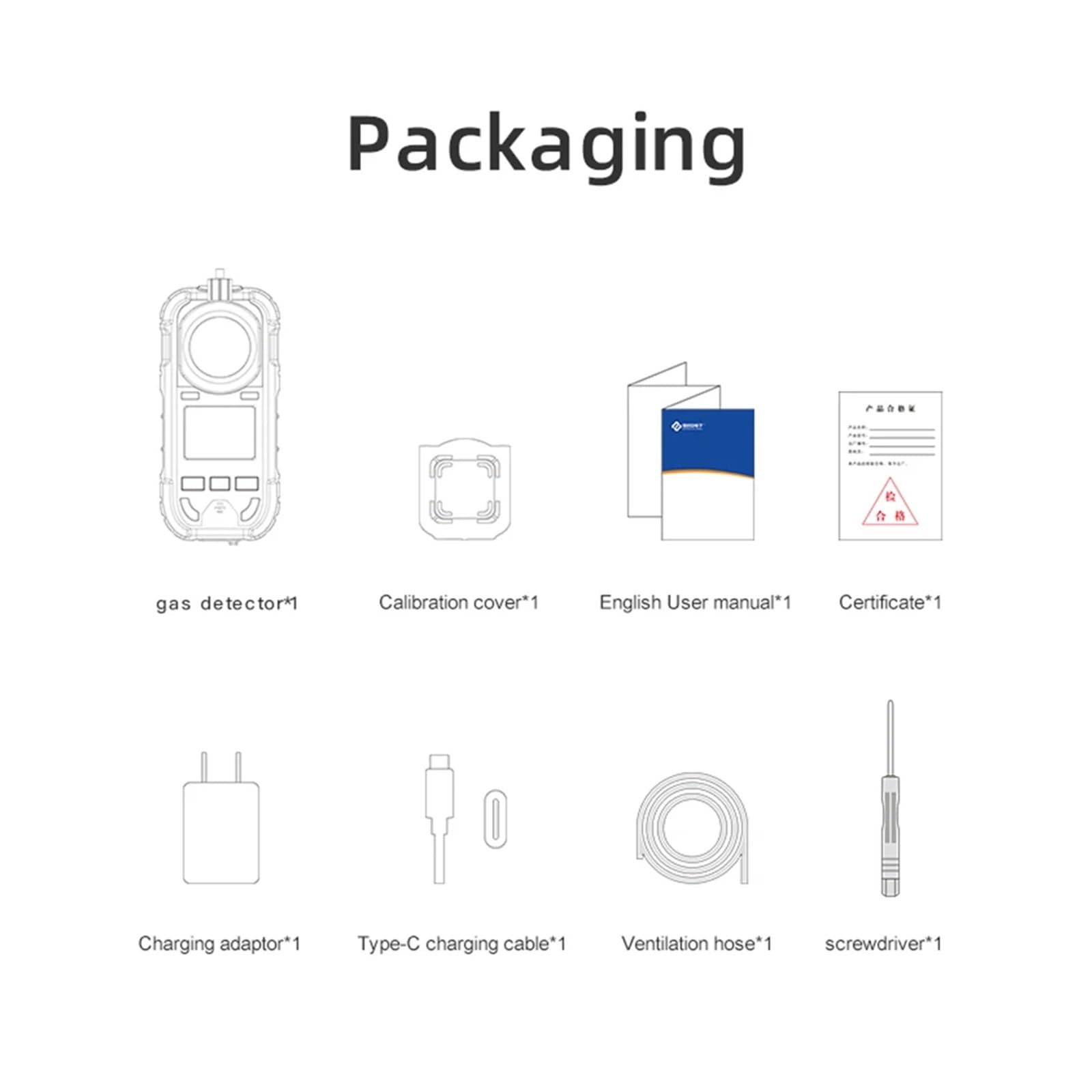 Bomba Multi Detector de Gas medidor de Gas O2 H2S CO LEL 4 en 1 Detector de Fugas de monóxido de Carbono de sulfuro de hidrógeno y oxígeno(Without Pump)