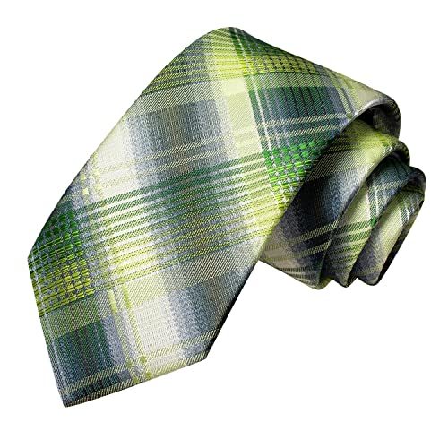 Image of Dubulle Mens Paisley Striped Tie Woven Necktie for Men and Handkerchief Cufflinks Set Wedding Formal Business