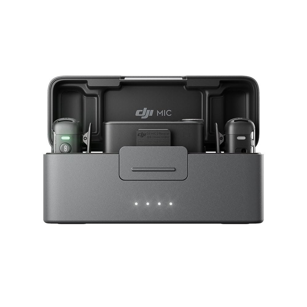 Microfone DJI Mic 2 (2 TX Microfone + 1 RX Receptor + 1 Case de