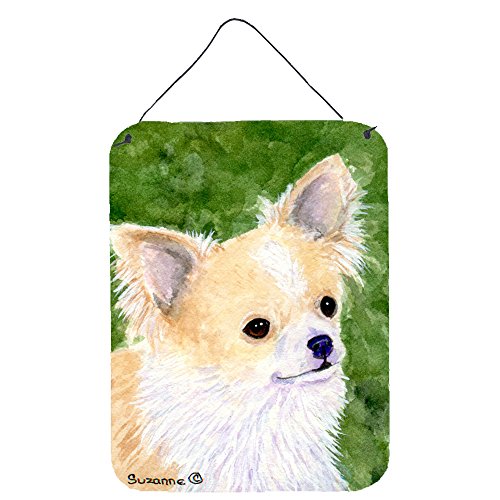 Caroline's Treasures SS8788DS1216 Chihuahua Wall or Door Hanging Prints Aluminum Metal Sign Kitchen Wall Bar Bathroom Plaque Home Decor Front Door Plaque, 12x16, Multicolor
