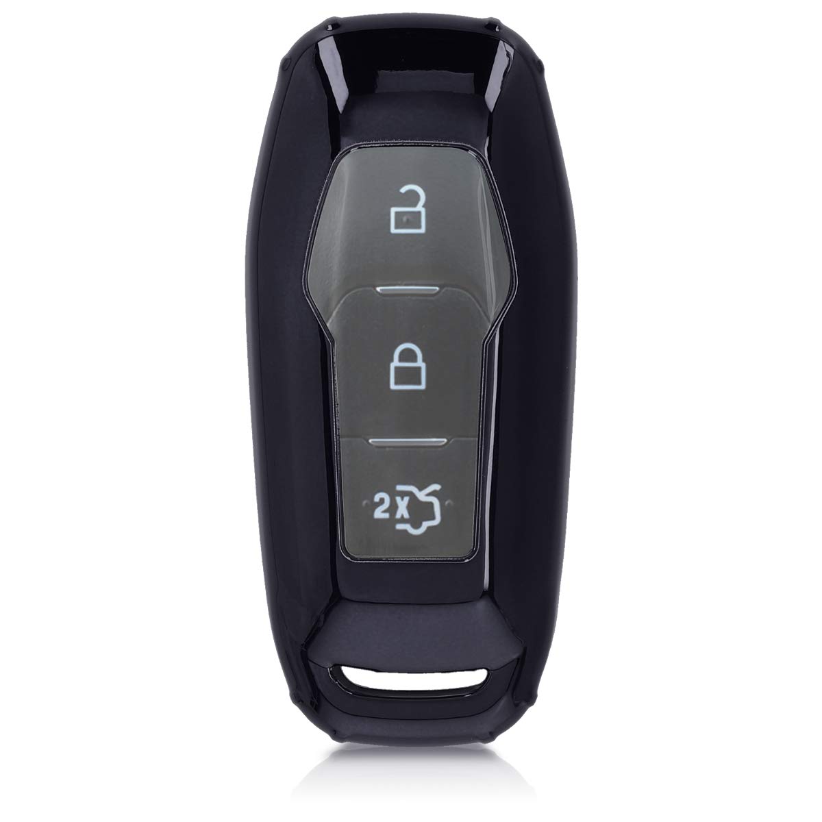 Kwmobile Cover Chiavi Auto Compatibile Con Ford Con 3 Tasti Keyless Go - Custodia Protettiva Chiave Auto Copri Telecomando Gomma - Portachiave - Foto 6