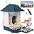 Bird Feeder with Camera,WiFi Outdoor Smart Bird Feeder Camera with Built-in AI Birds Recognition,Solar Powered,Auto Record Video by Cloud Storage,FHD Birds House with Cam,Ideal Gift for Dad and Mom