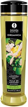 Shunga Erotic Art Organica - Kissable Massage Oil - 8.0 Oz - Exotic Green Tea