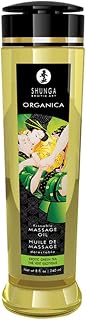 Shunga Erotic Art Organica - Kissable Massage Oil - 8.0 Oz - Exotic Green Tea