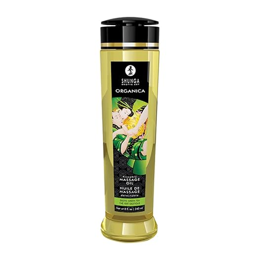 Shunga Orgánica Aceite De Masaje 240 Ml De Té Verde 260 G