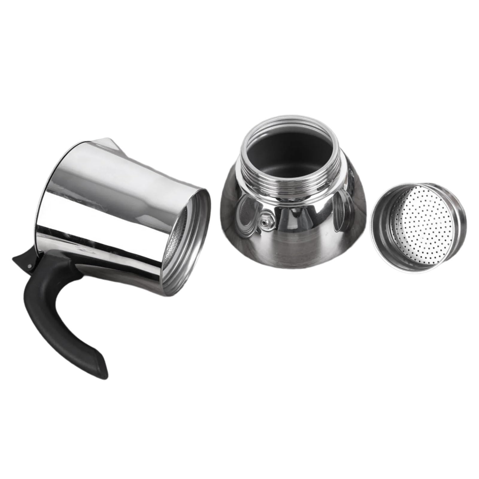 Kalttoy Ergonomic Handle Italian Coffee Pots Stovetop Coffee Maker 4 Cup Capacity Extractors Kettles for Cafes Brews Stovetop Maker Extractors Kettles