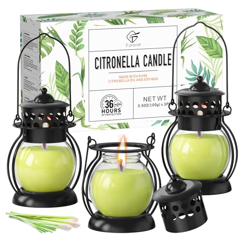 Bougies extérieur citronnelle anti-moustique pour vos soirées barbecue et camping au jardin