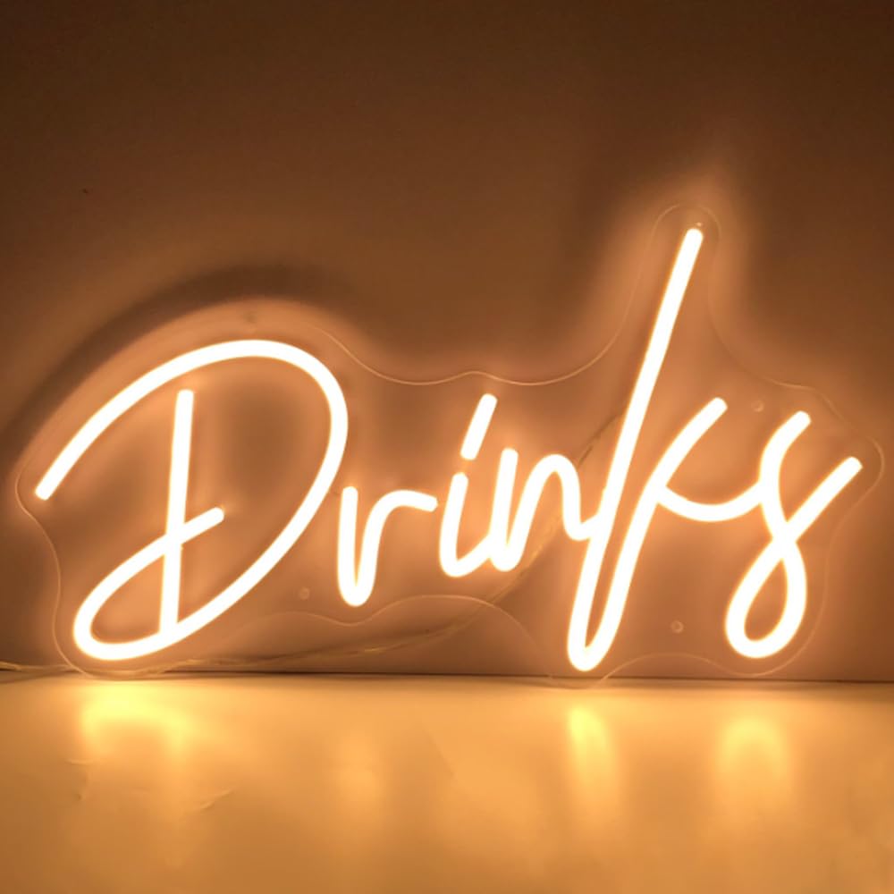 LED Sign Bar Neon Signs Drinks Led Lights Tiki Bar Wall Decorative Night Lamps Party Decoration Light USB Brightness Adjustable
